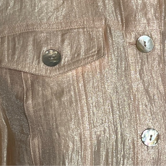 Ruby Rd Pink Denim-Style Jacket Coat Woman’s Size 6 Classic Sheen - Picture 3 of 7